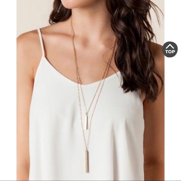Francescas Layered Gold Bar Necklace - Picture 2 of 5